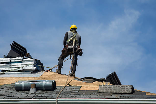 Professional Gutter Installation technician working in North Billerica, MA